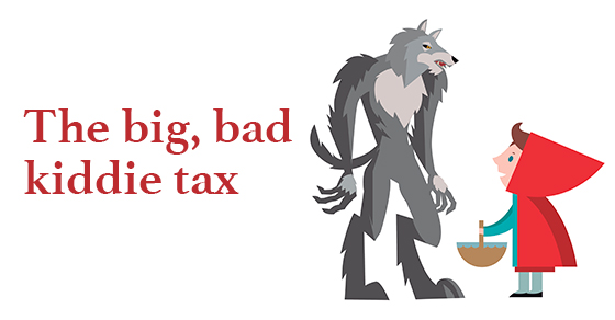 illustration of big bad wolf and red riding hood