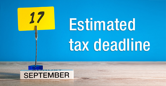 estimated tax deadline september 17