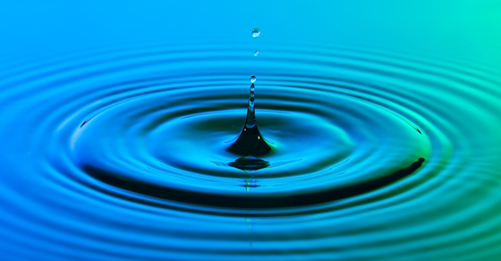 water droplet rippling out