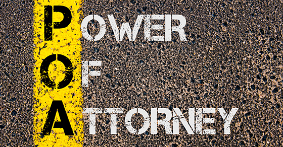 "power of attorney" spray painted on asphalt