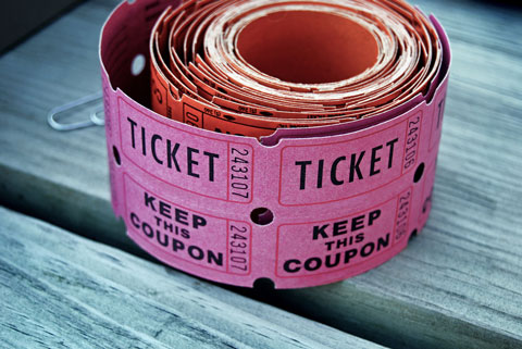 roll of raffle tickets