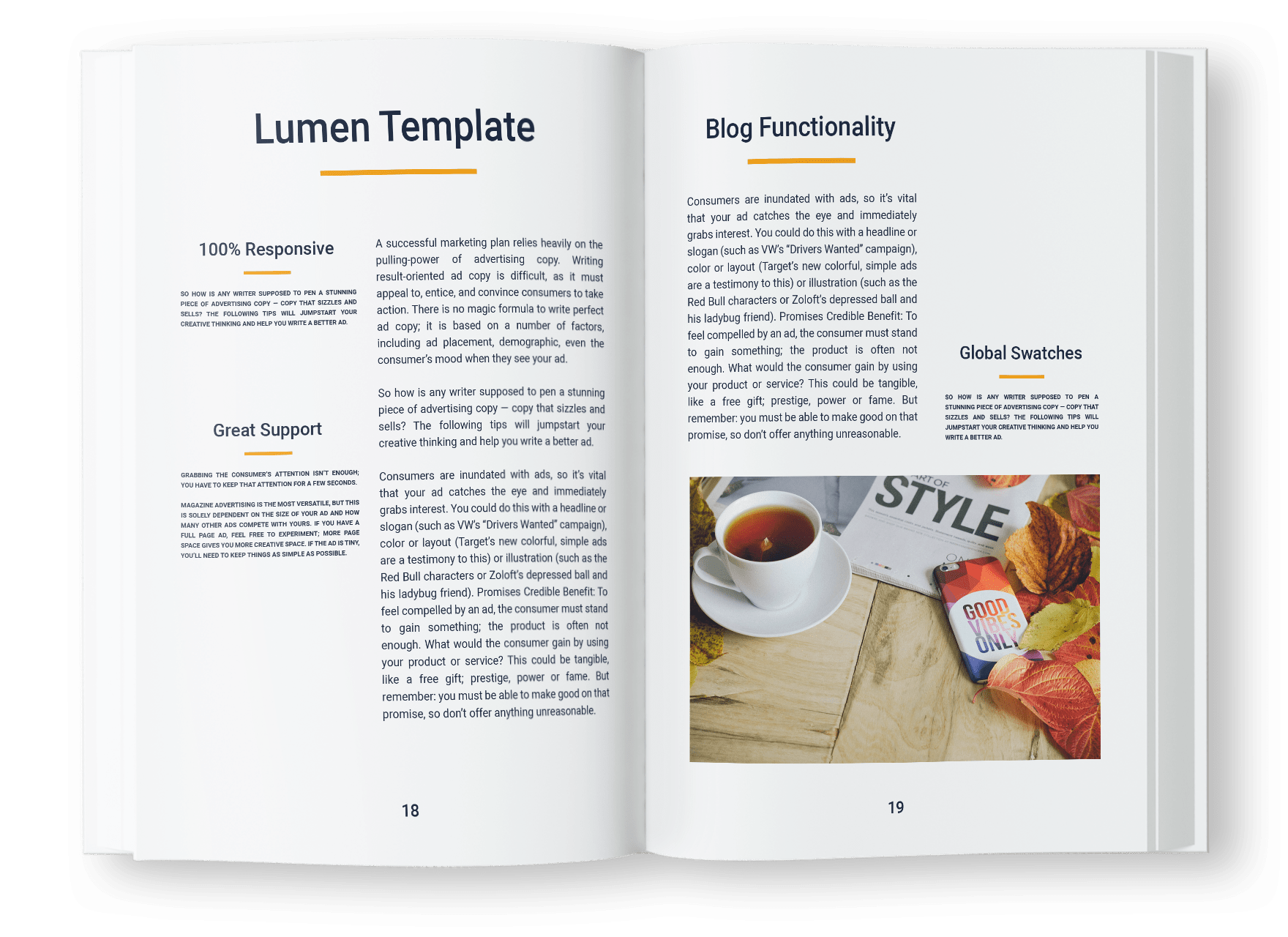 lumen webflow html website template ad copy template