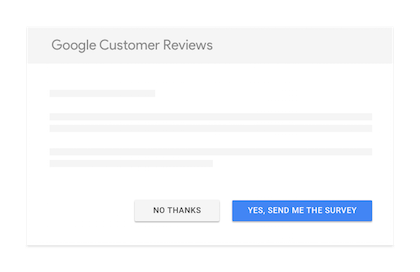 Google Customer Reviews Survey