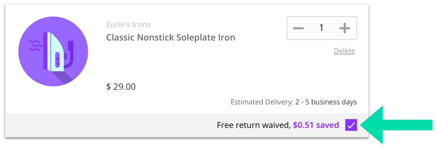 Jet.com Waive Return Example Savings