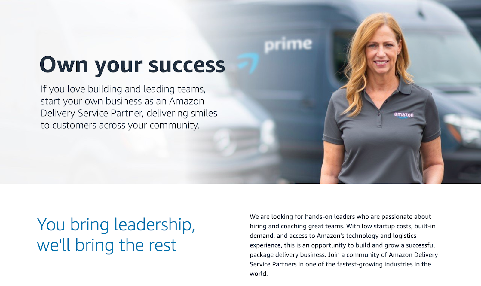 promo for amazon logistics program
