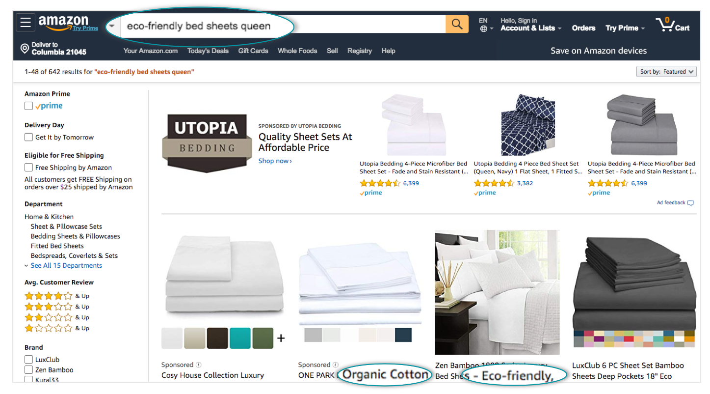 ecommerce product listing optimization example