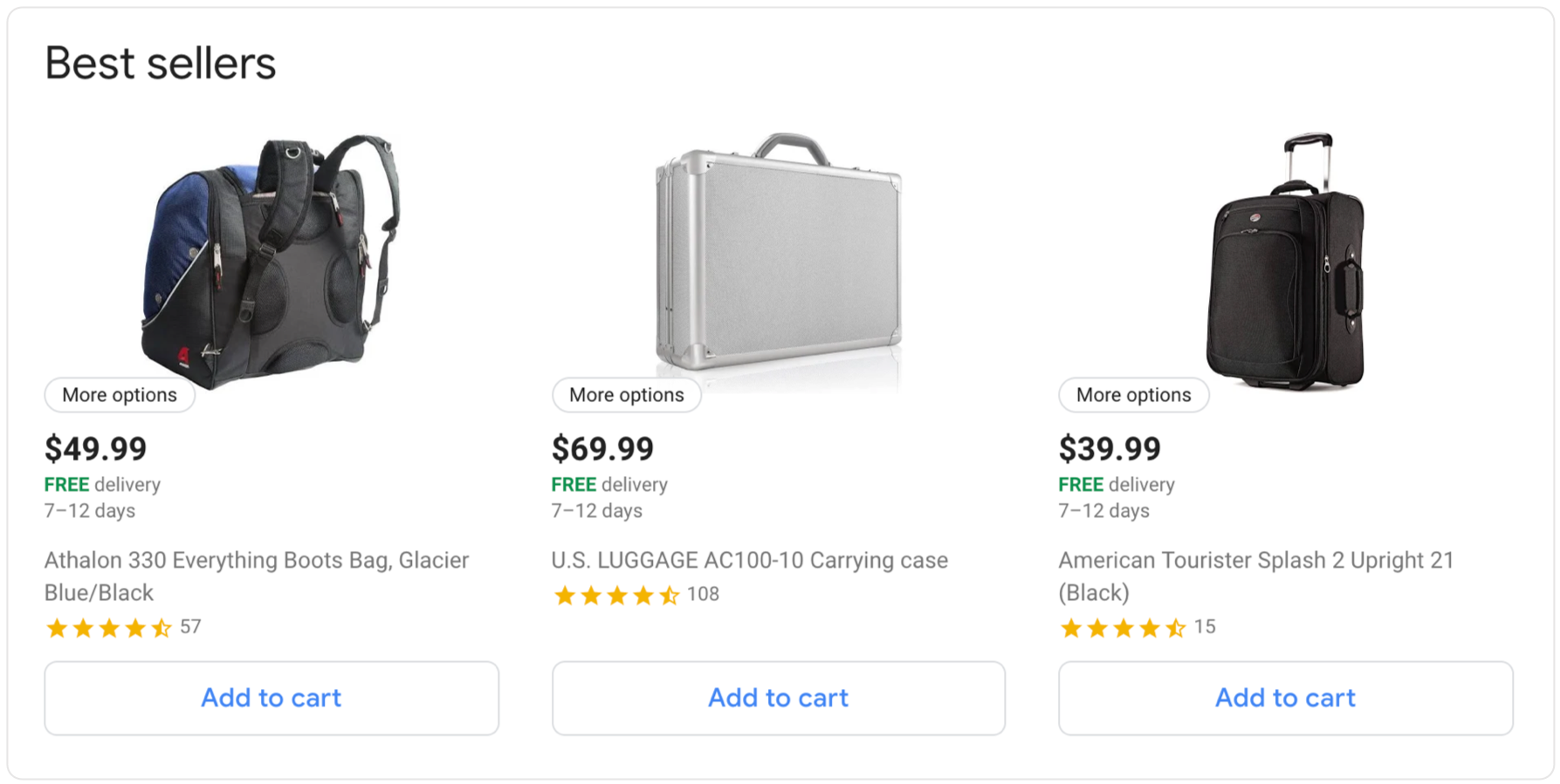 snapshot of the portmantos google express store