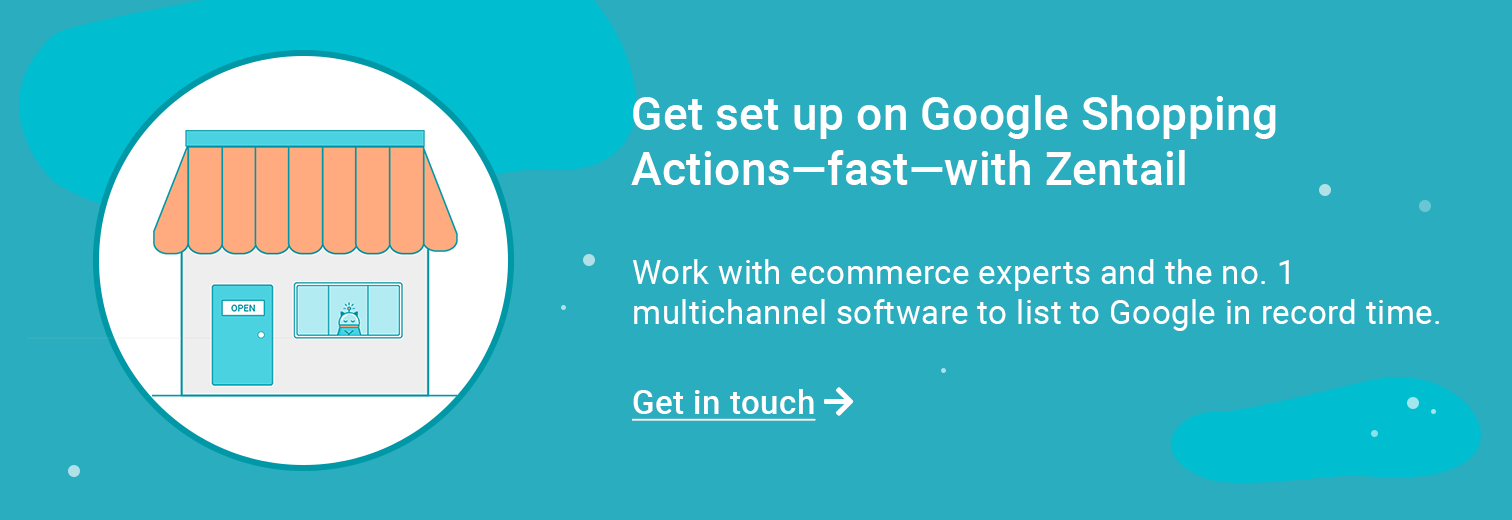 contact form for getting set up on google shopping actions