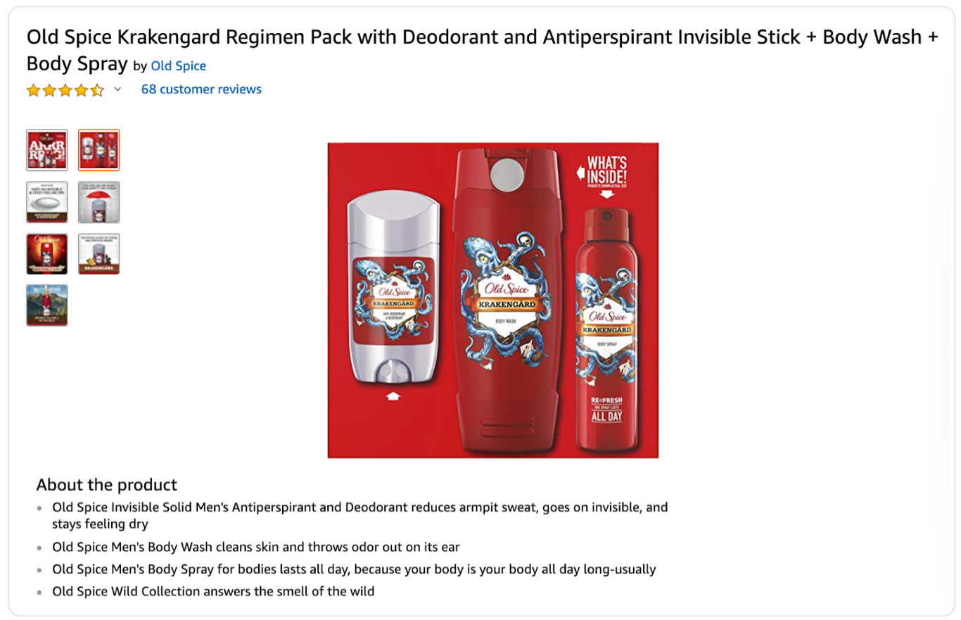example of a bundle by old spice