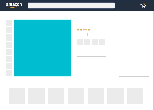 illustration showing main image on an amazon listing