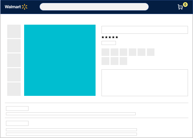 illustration showing hero image on a walmart listing