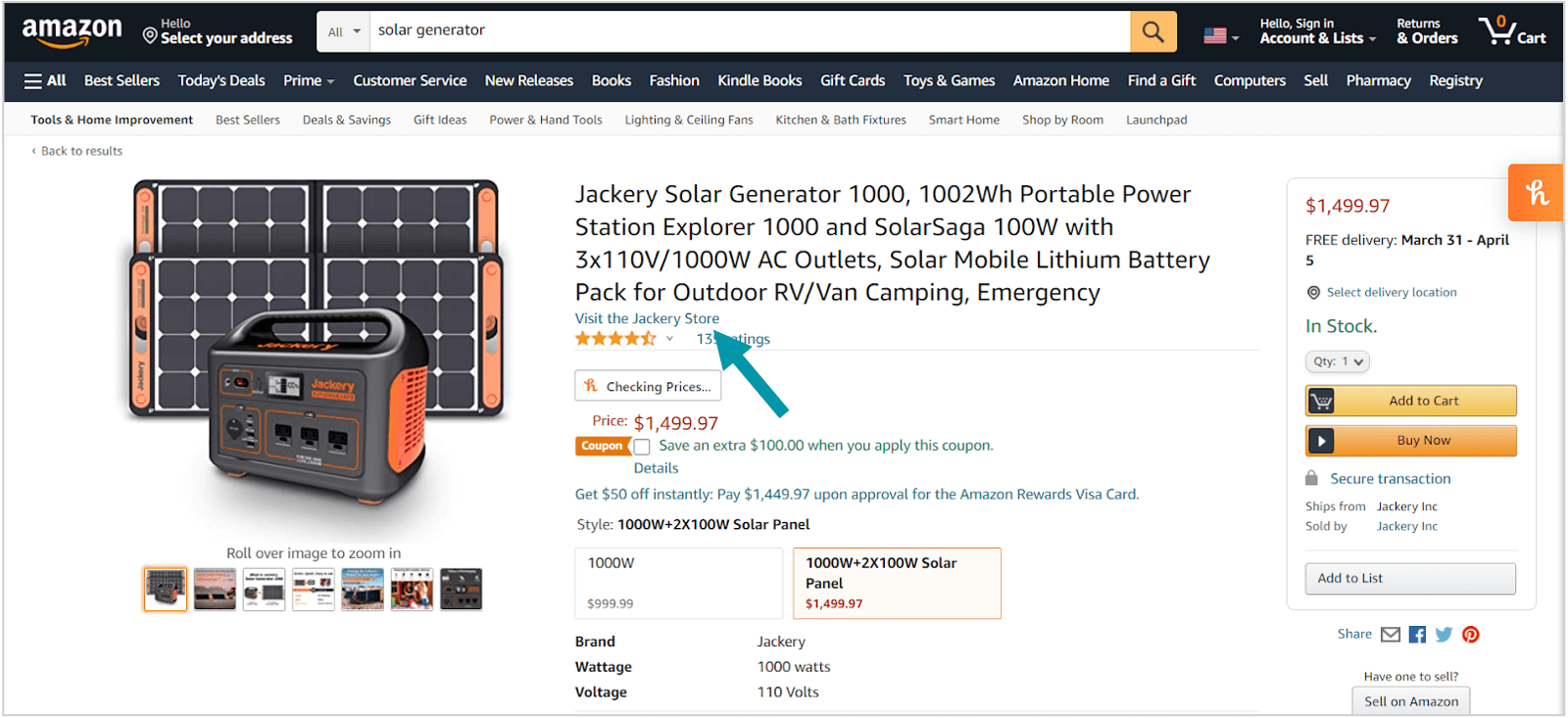 jackery product page