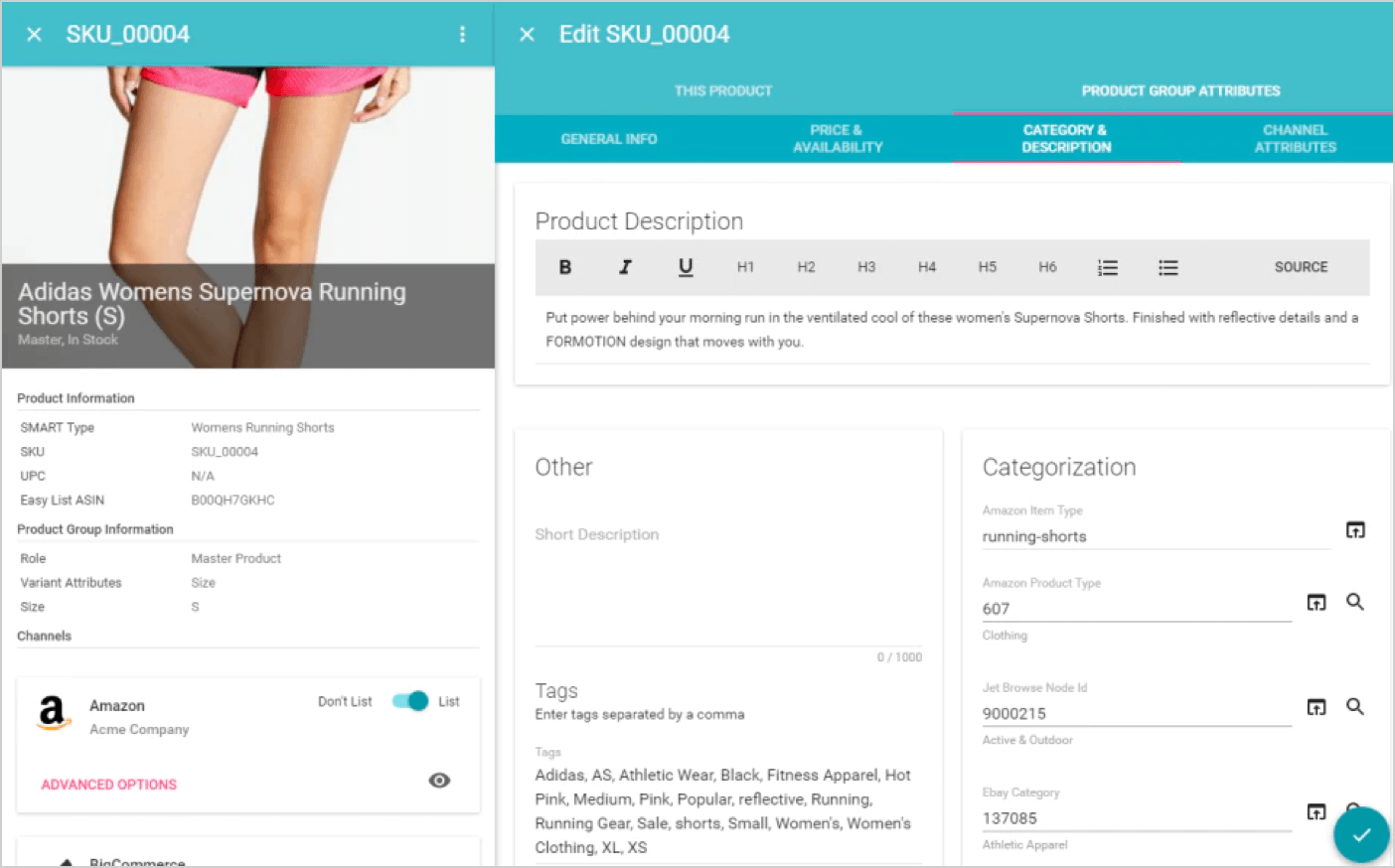 screenshot of zentail listing dashboard