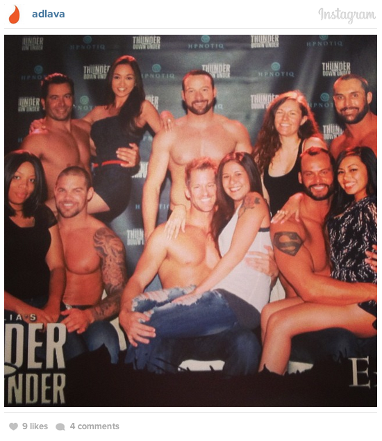 Adlava instagram photo with thunder from down under!