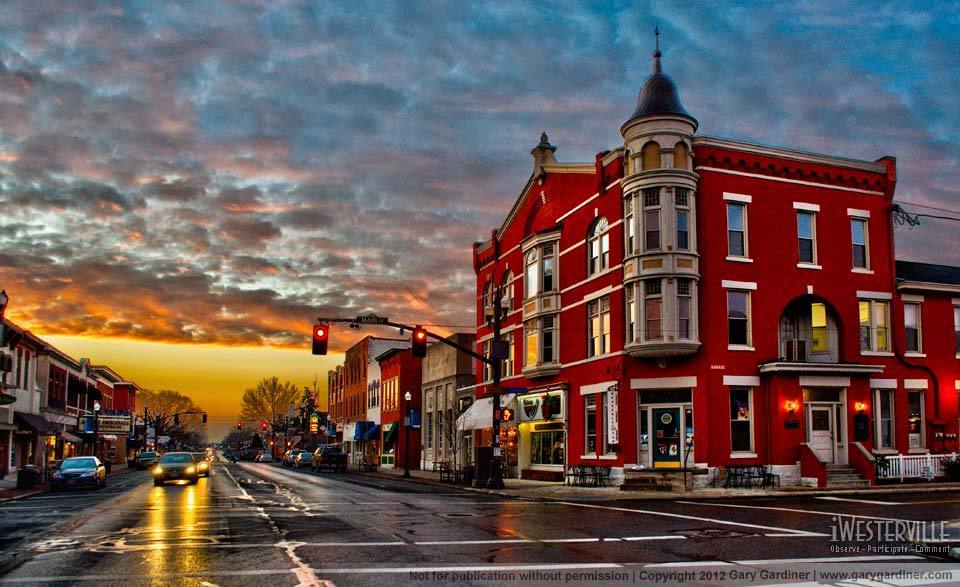 a beautiful sunset over westerville ohio