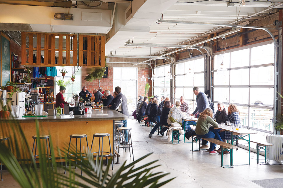 seventh son brewery interior with nice natural lighting