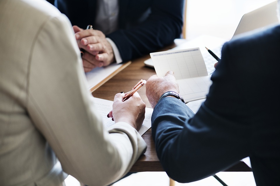 people in suits working
