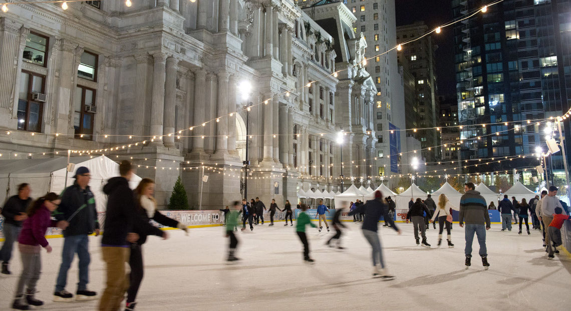 ice skating at the chiller ice rink