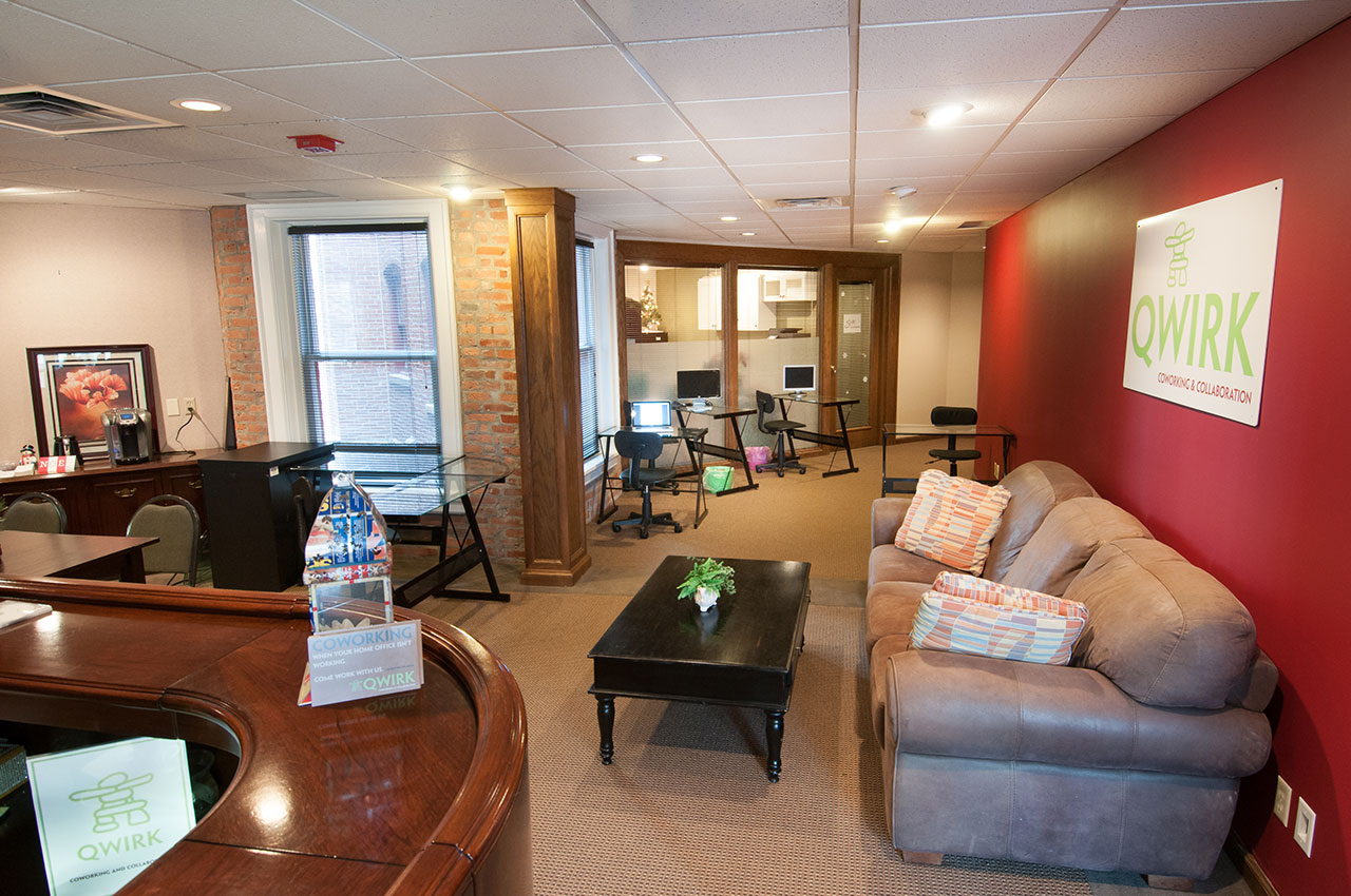 Inside of QWIRK co-working space in Columbus