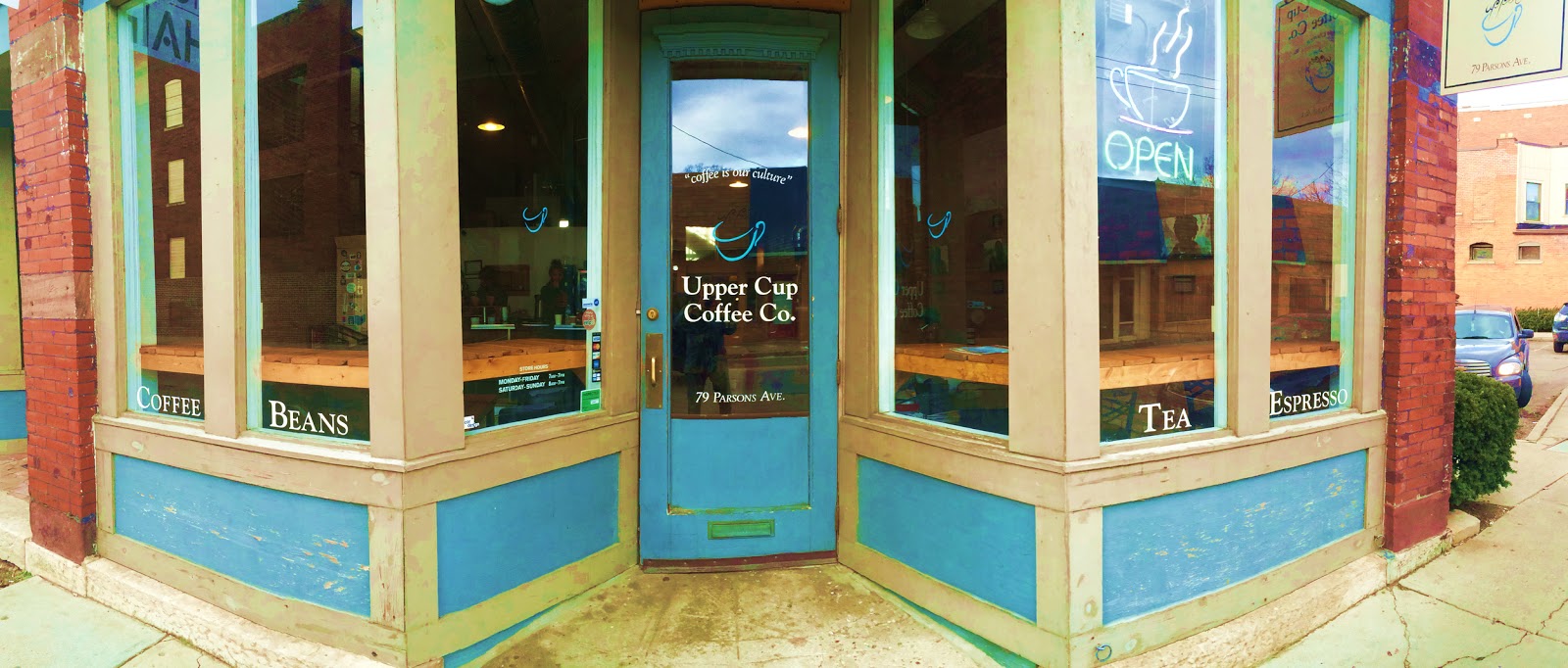 Upper Cup Coffee storefront on Parsons Ave. Columbus