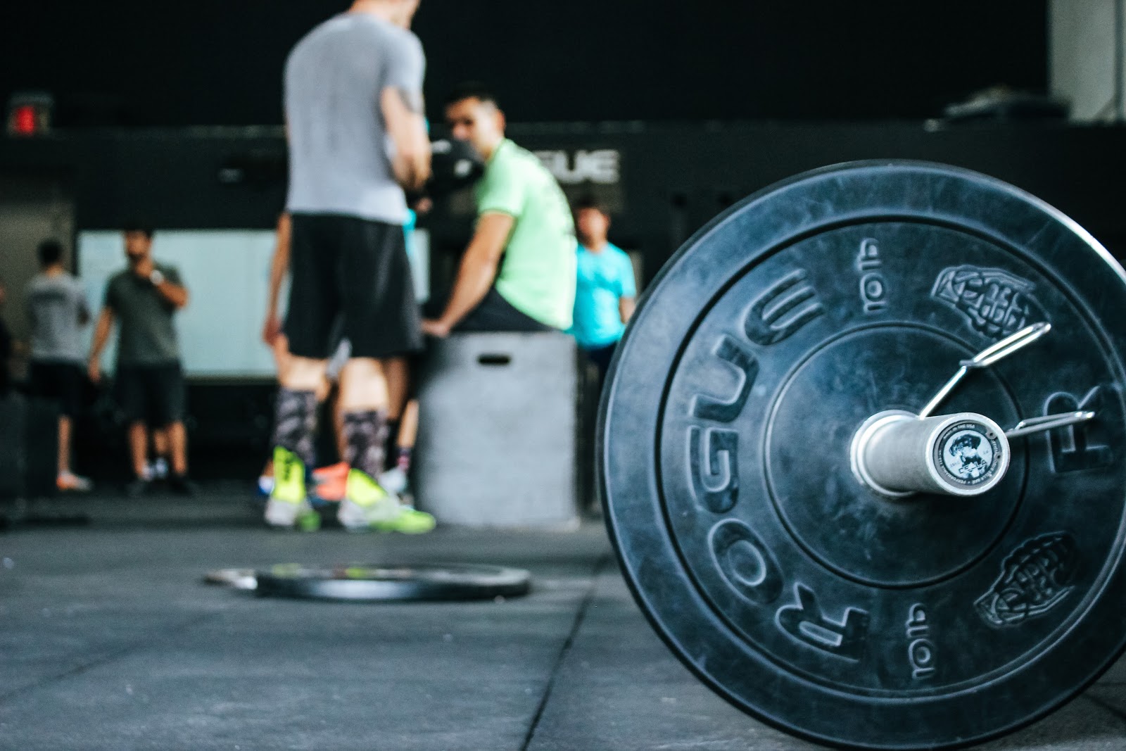 Weight Lifting inside a fitness center