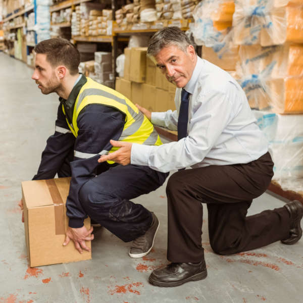 two warehouse workers