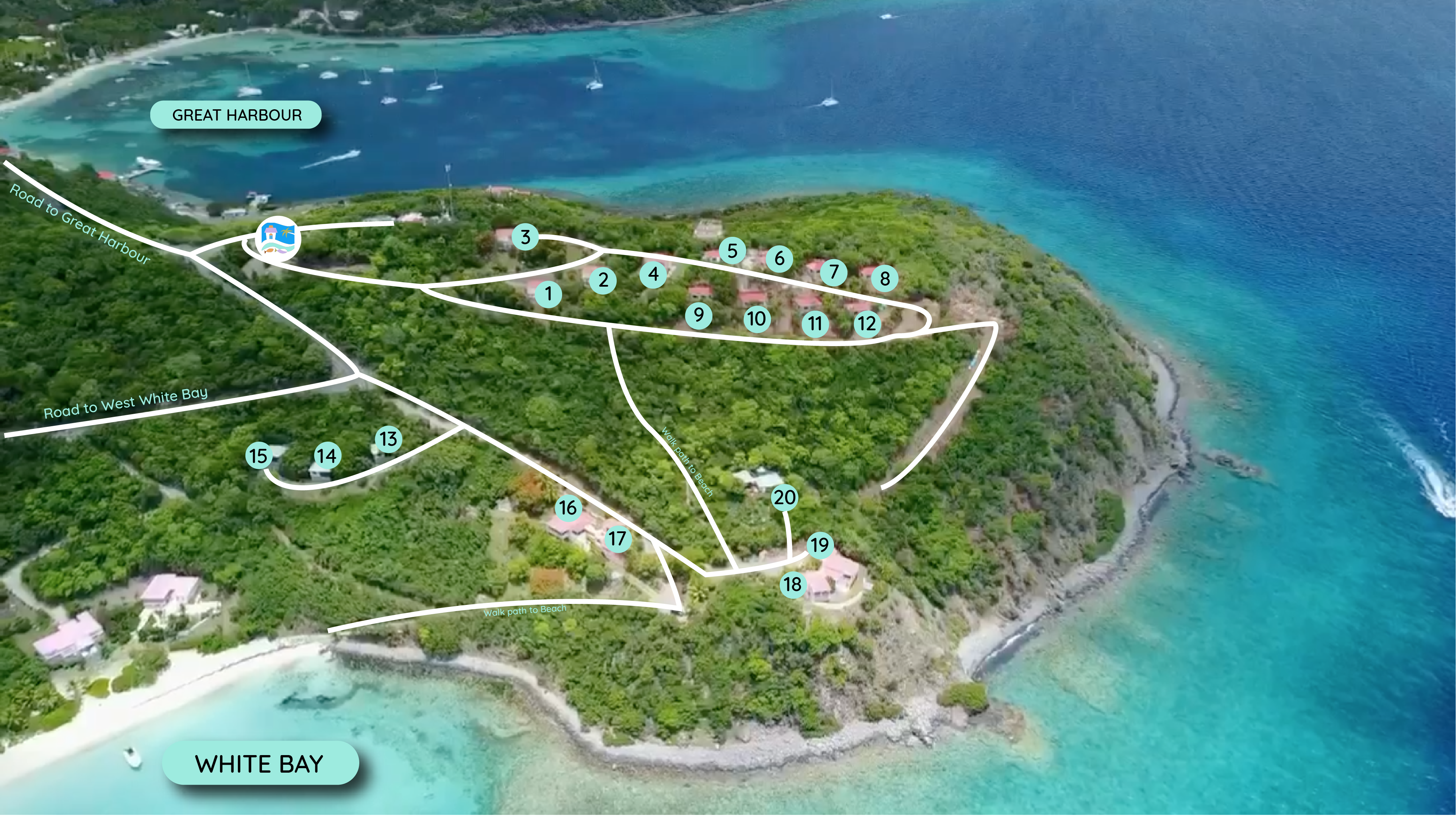 White Bay Villas Property Map