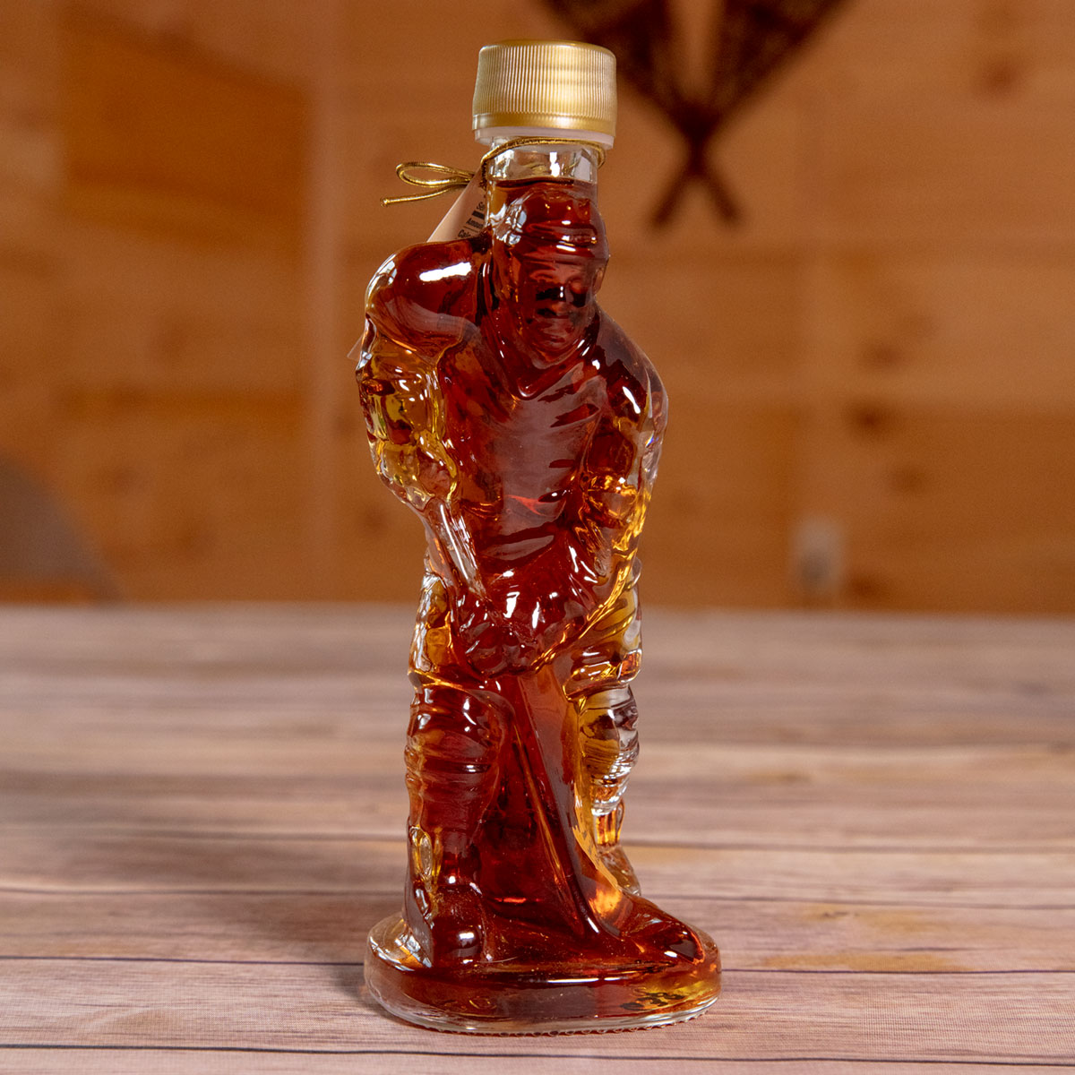Bechard's PURE Maple Syrup Decorative Glass Jar 6.8 oz - Hockey Player