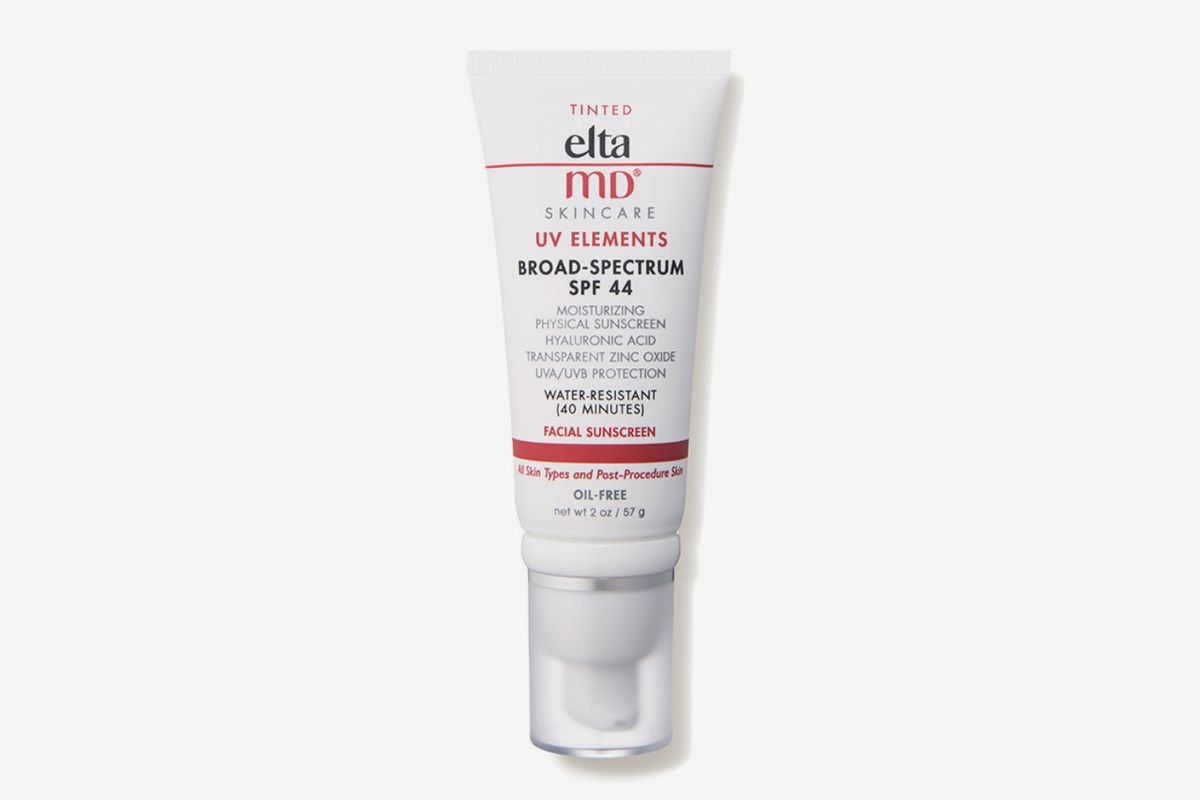 An orange and white bottle of EltaMD Skincare cream.