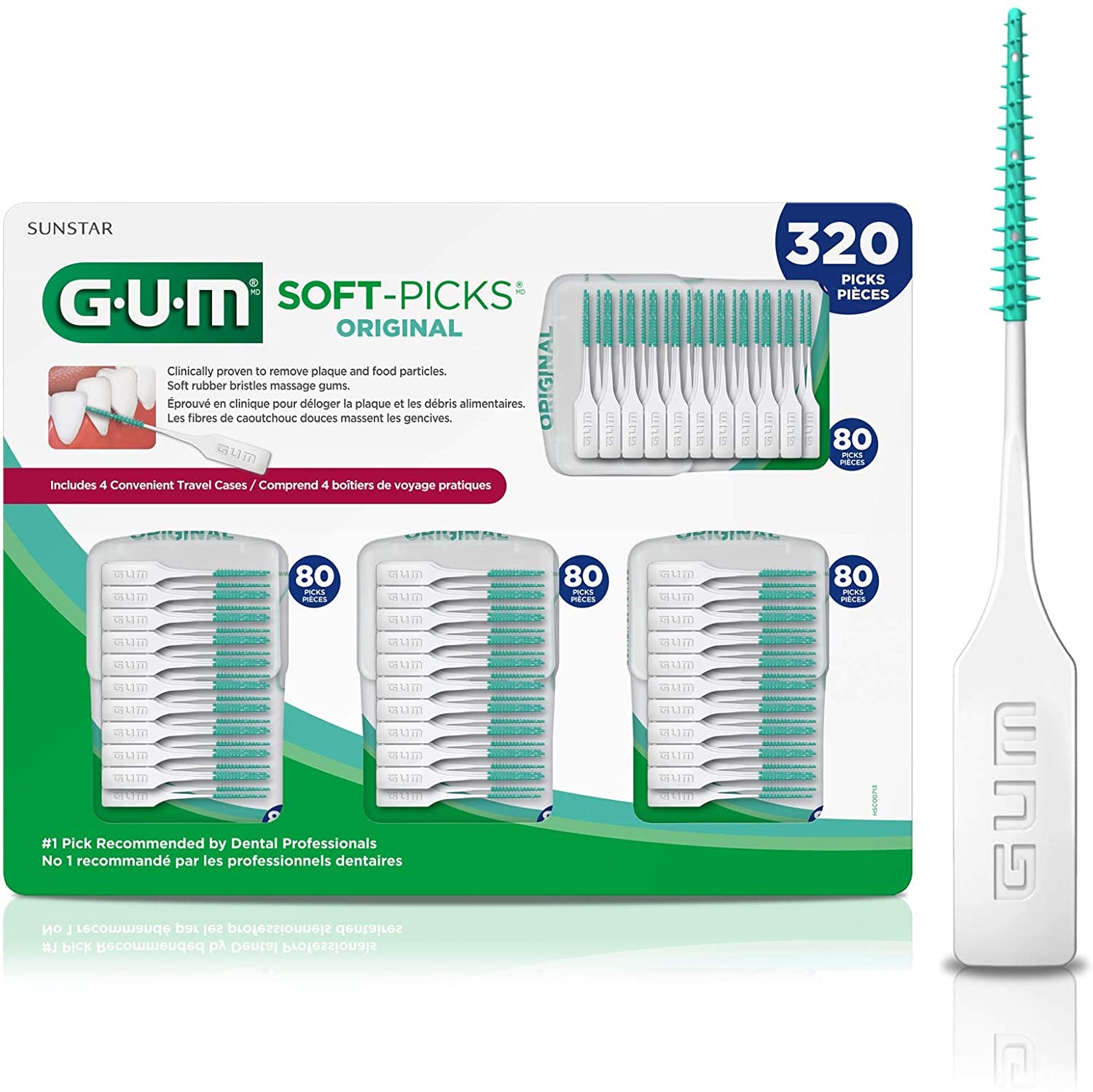 GUM brand dental picks recommended by family dentists for both children and adults