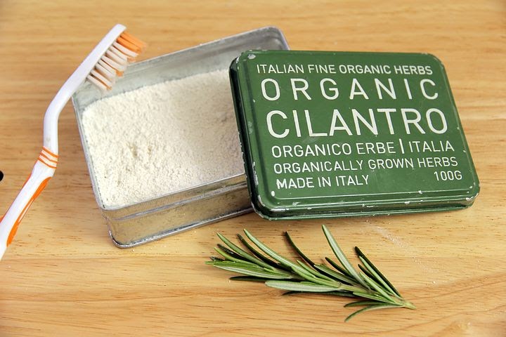 organic herbs that will be used to make natural toothpaste