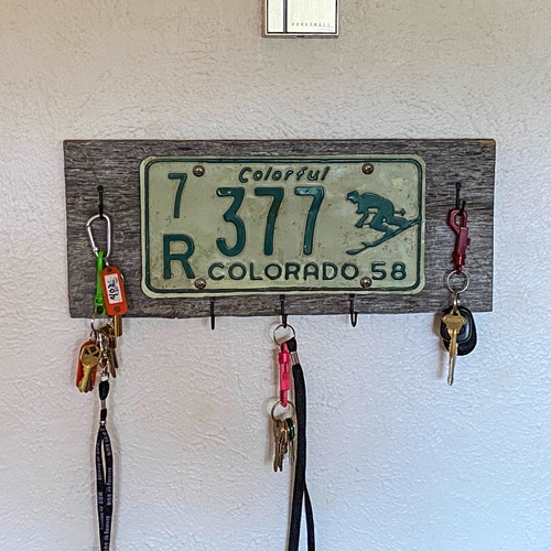 License Plate Key Holder