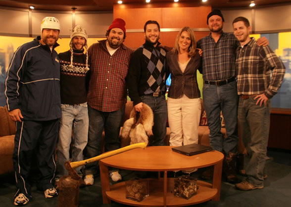 QuickTurn's Novembeard Challenge participants on the set of Fox 9