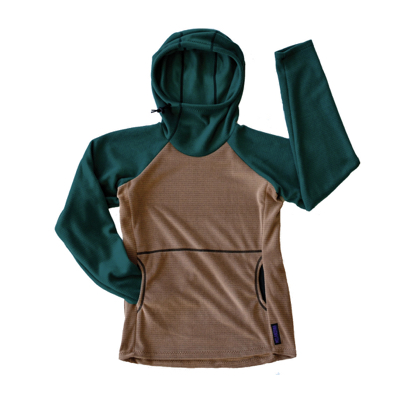micro grid fleece hoodie