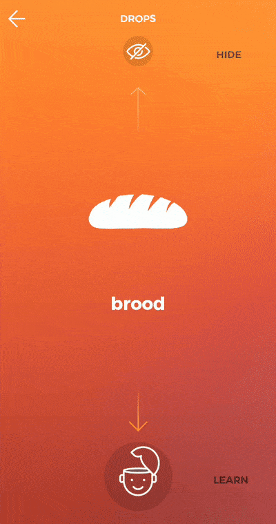 Drops drag and pair success message mobile app