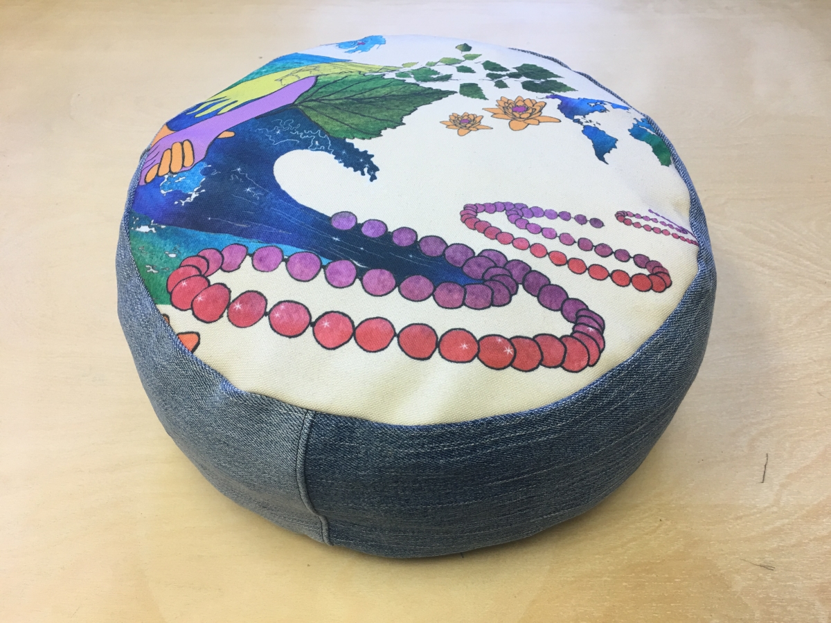 Meditation pillowMeditation pillow sustainable upcycled materials.