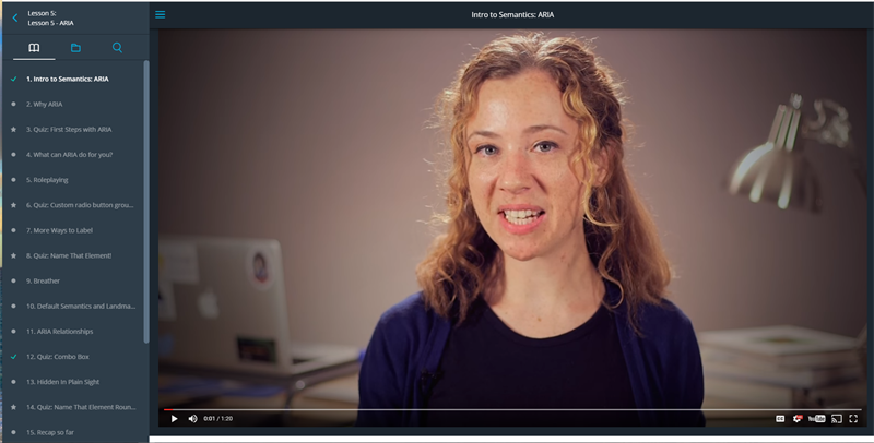 Video Still of Web Accessibility Course