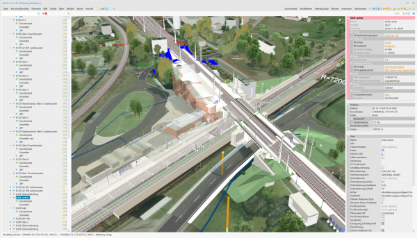 Figure 5: Integration of geospatial and construction models in a common data environment (CDE). (Courtesy: Korfin)
