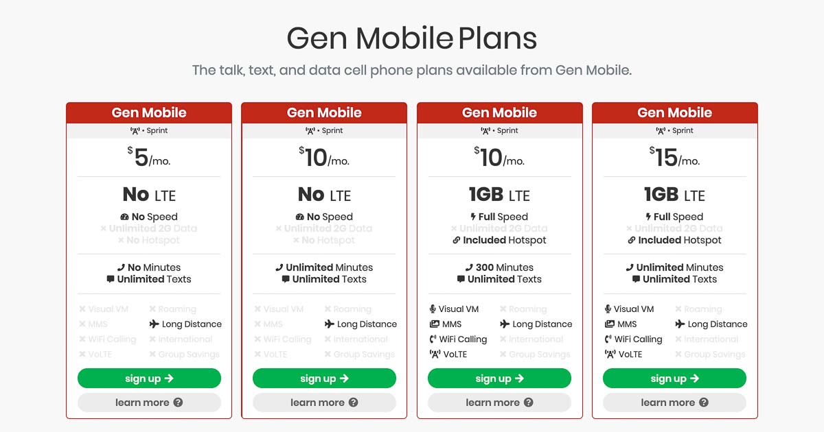 Gen Mobile Plans, Prices, & Features BestPhonePlans