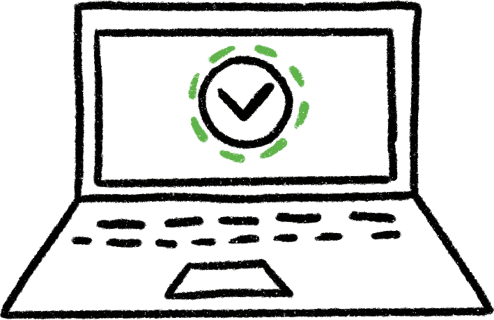 Drawing of a computer