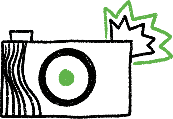 Drawing of a camera