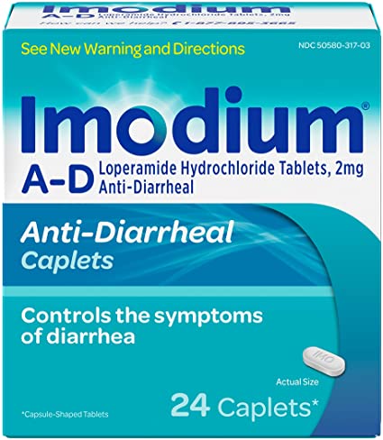 Amazon.com: Imodium A-D Diarrhea Relief Caplets, Loperamide Hydrochloride, 24 ct: Health & Personal Care