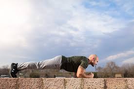 Man doing planks