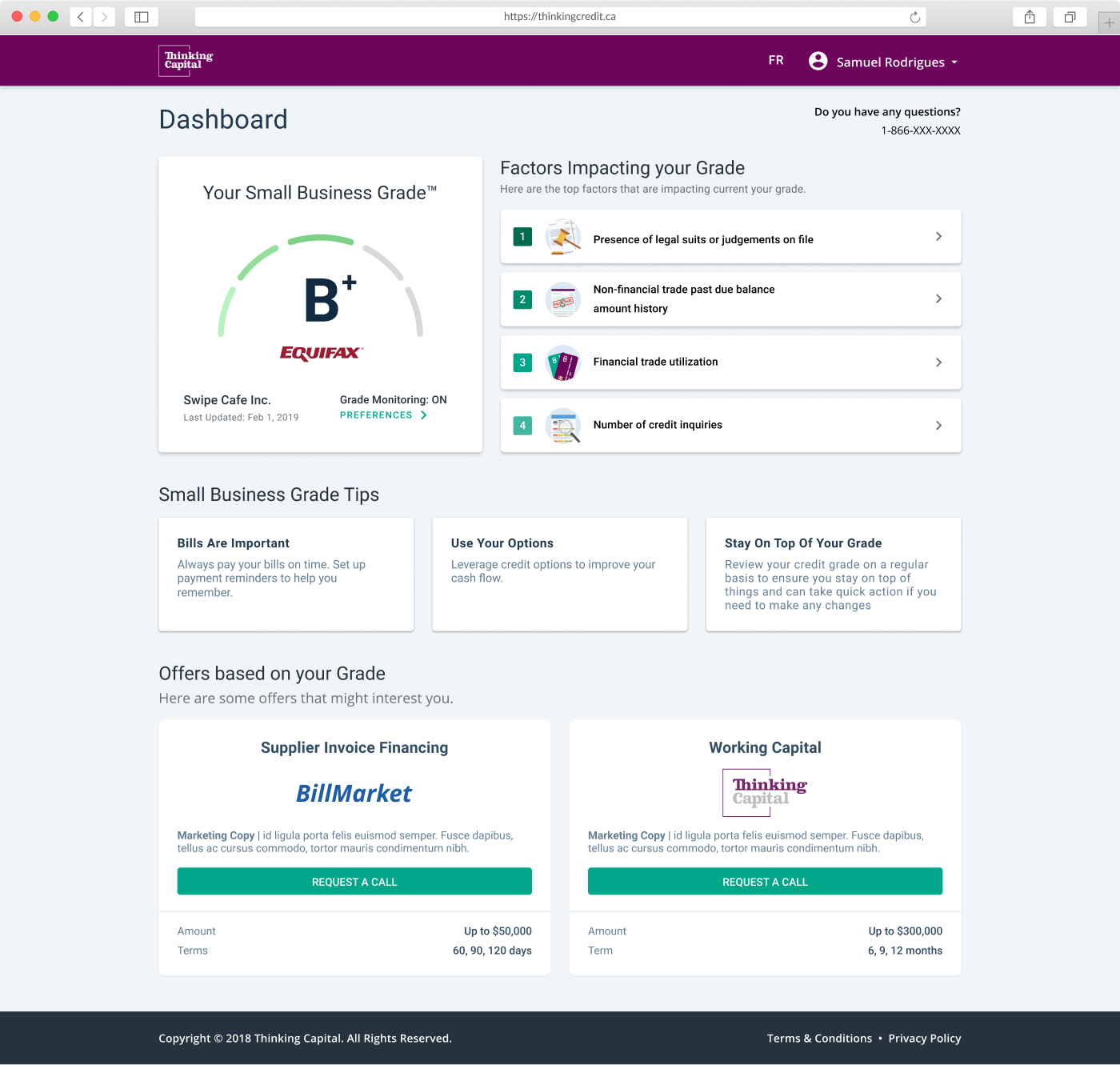 New grade on dashboard