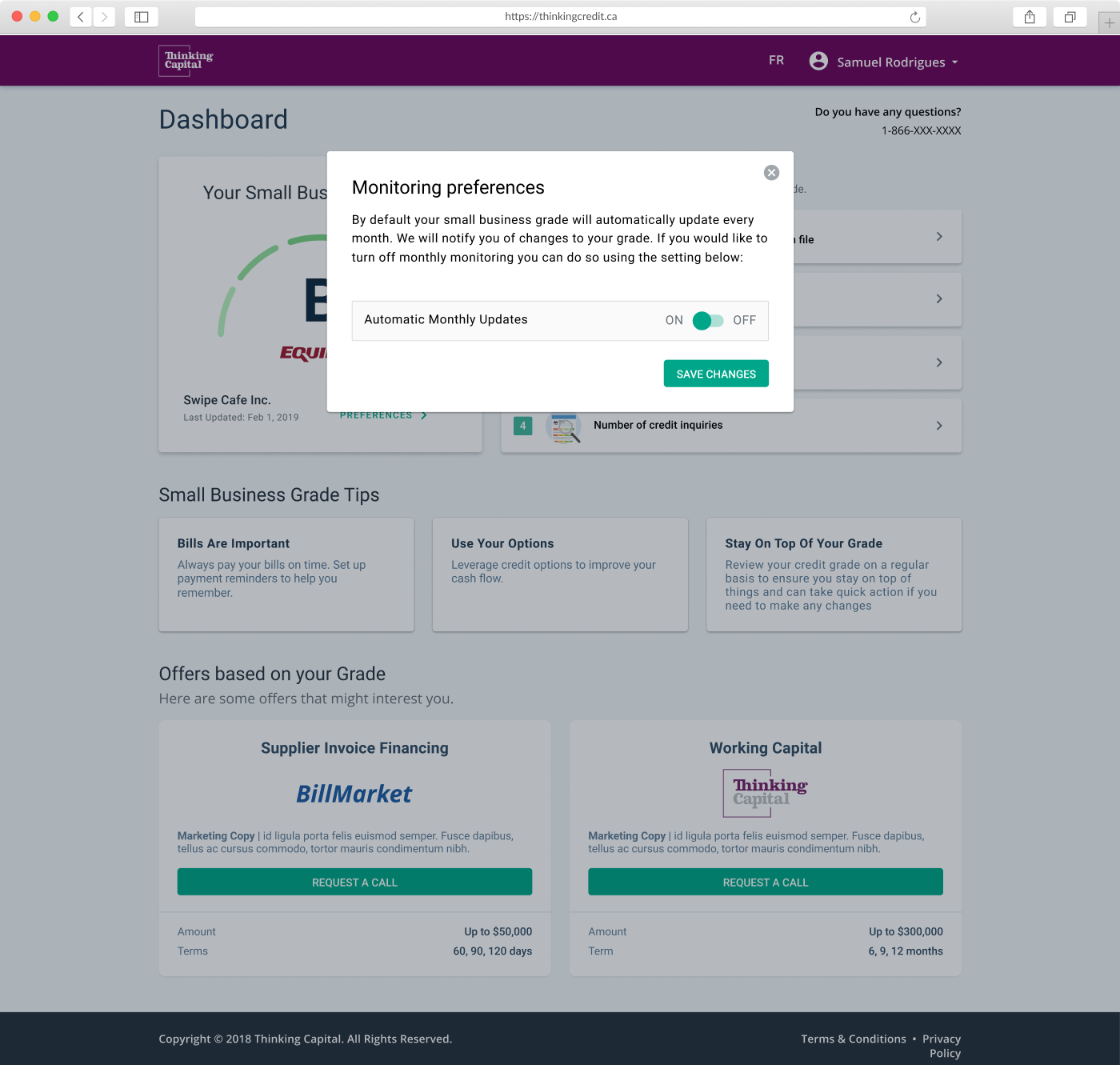 monitoring preferences
