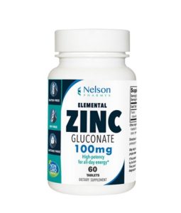 7.Viên kẽm của Mỹ Nelson Pharmex – Elemental ZINC Gluconate 100mg