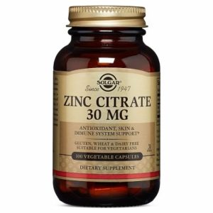 9.Viên kẽm Mỹ Zinc Citrate 30 MG Solgar (100 viên)