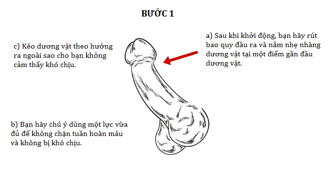 4.Bài tập tăng kích thước dương vật Opposite Stretch 1