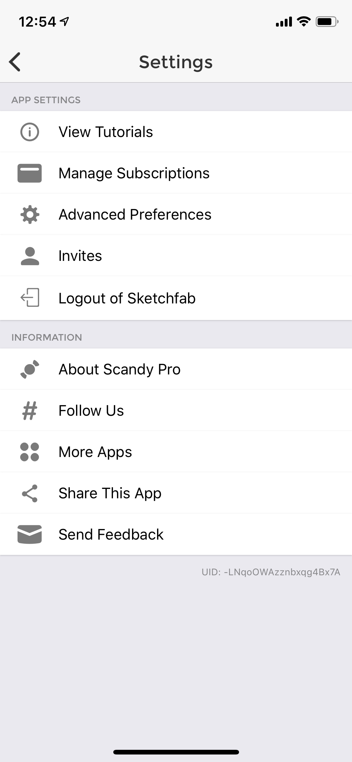 new settings page