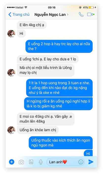 Phản hồi thuốc tăng cân Wisdom Weight 7